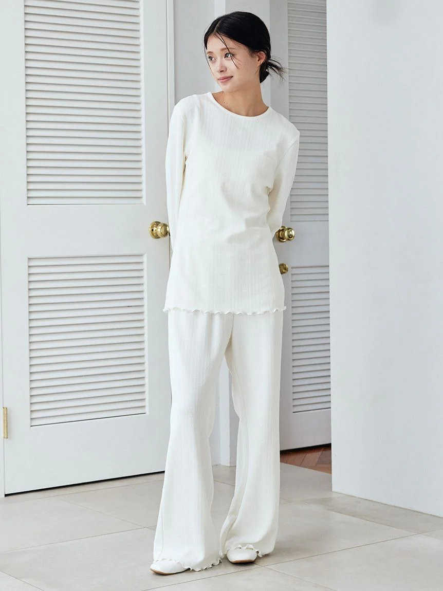 Heart Aran Cut-and-sew Pants