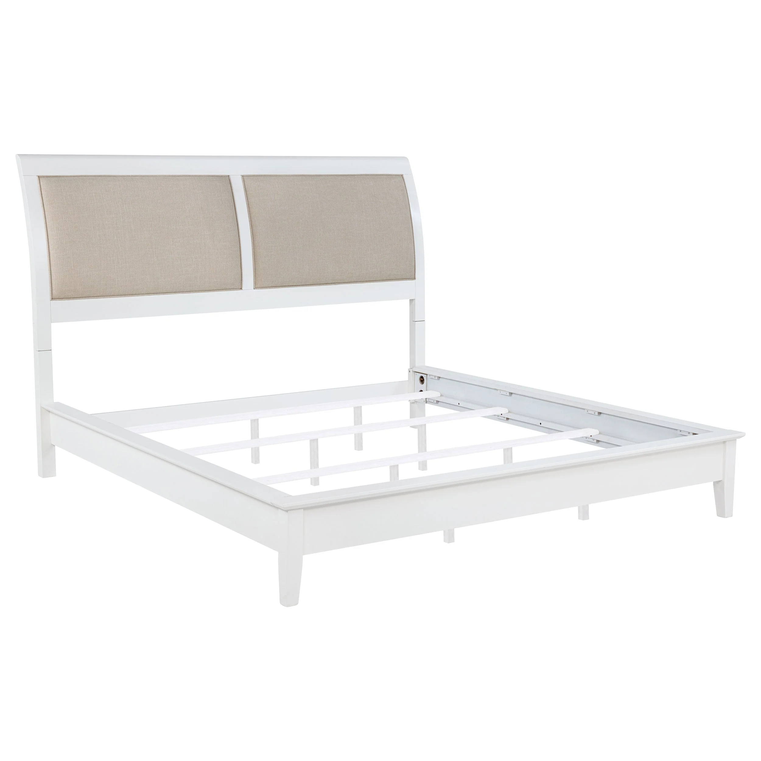 Bexhill 56-inch Upholstered California King Panel Bed White