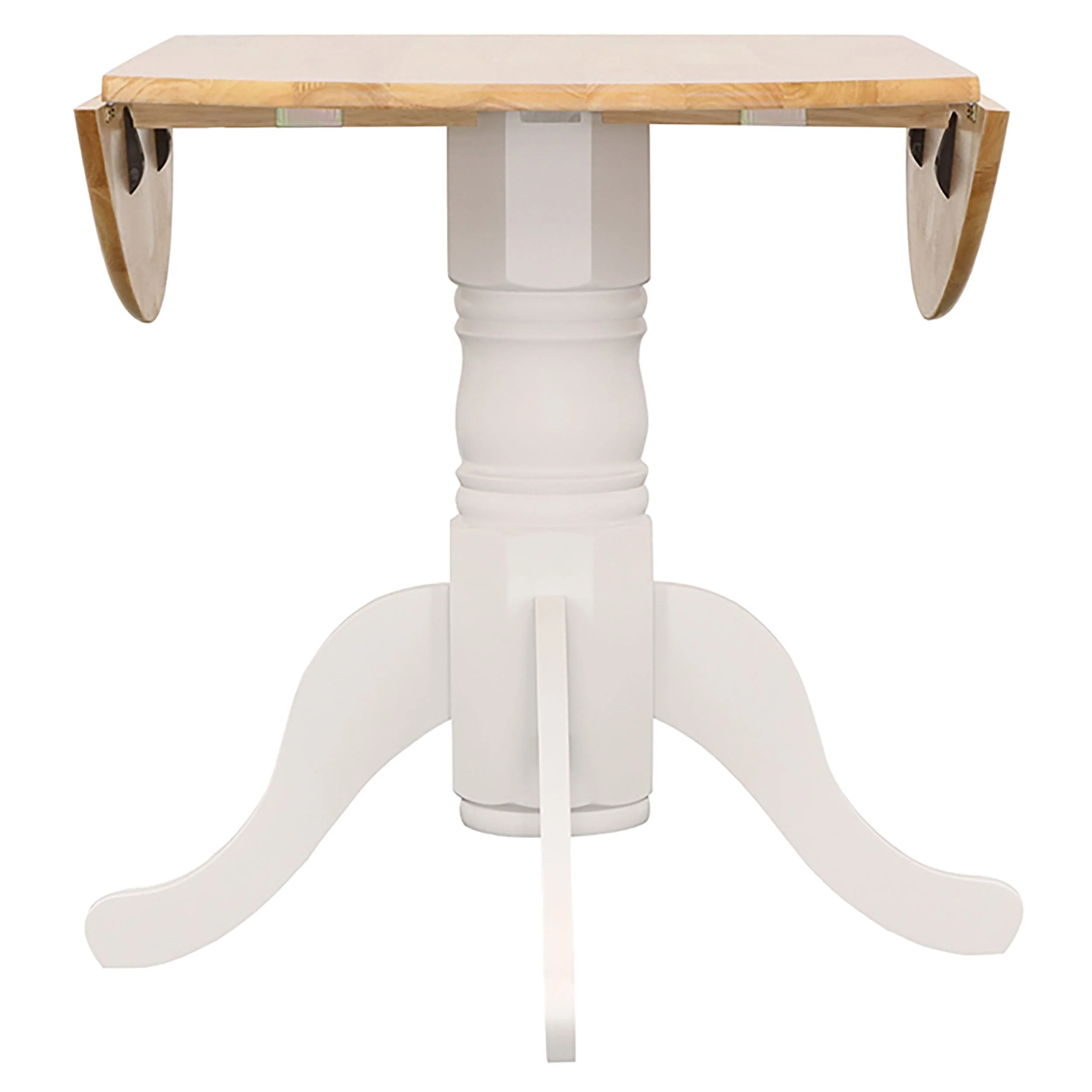 Allison  Round Drop Leaf Dining Table Set White
