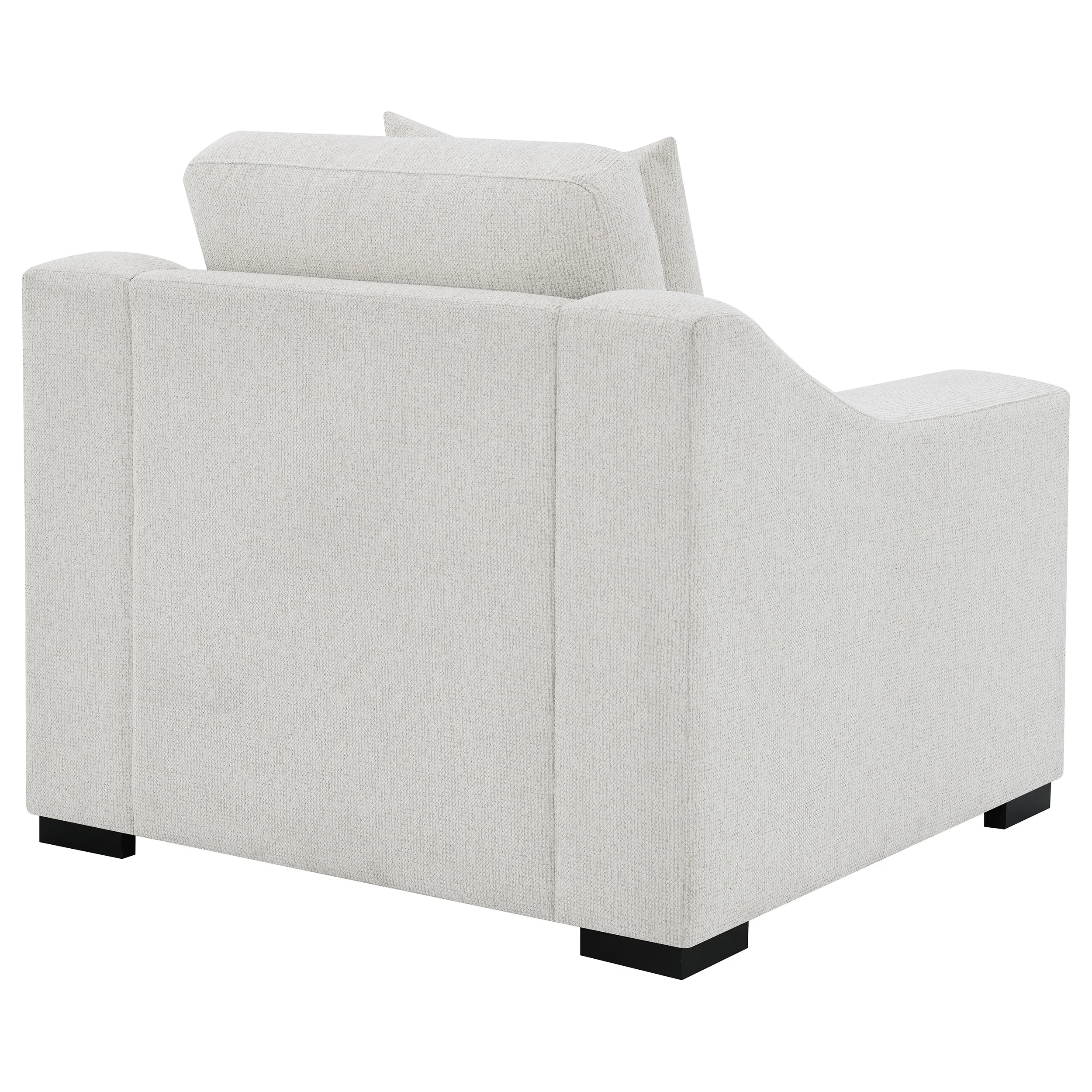 Ashlyn Fabric Upholstered Track Arm Accent Chair Sand