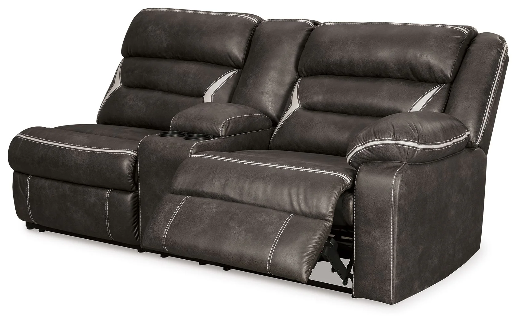Kincord - Raf Rec Power Sofa W/Console - Midnight