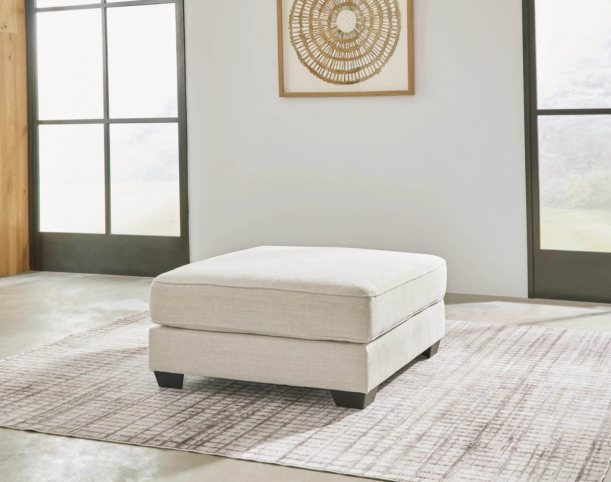 Lerenza - Oversized Accent Ottoman - Birch