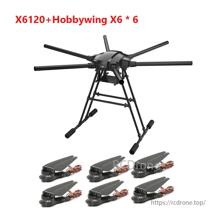 EFT X6120 Industrial Drone - 6 Axis 6KG Payload 30Minutes Light Weight Hexacopter for Training, Inspection,Searching