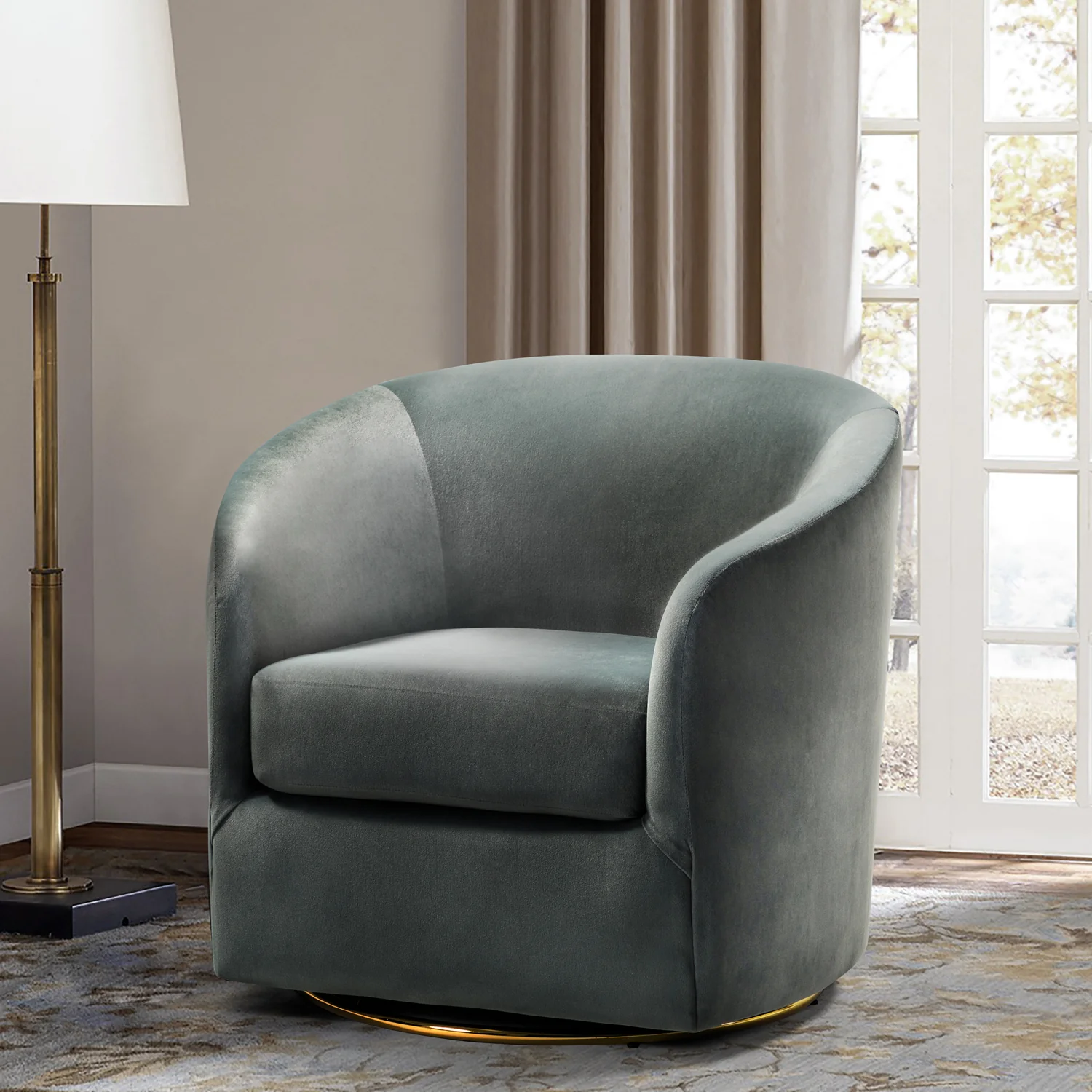 Amarante Swivel Chair in Grey