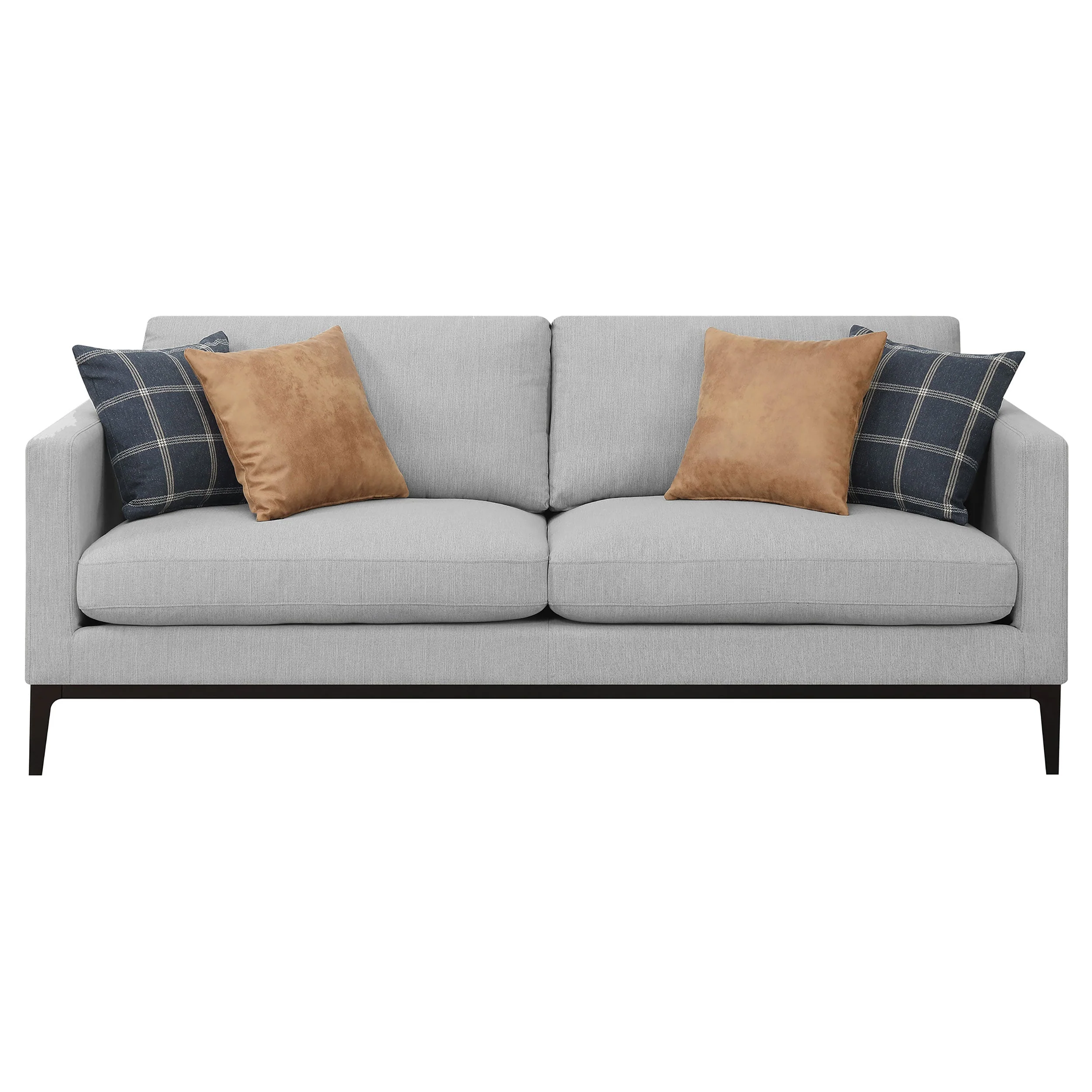 Apperson  Upholstered Track Arm Sofa Set Light Grey