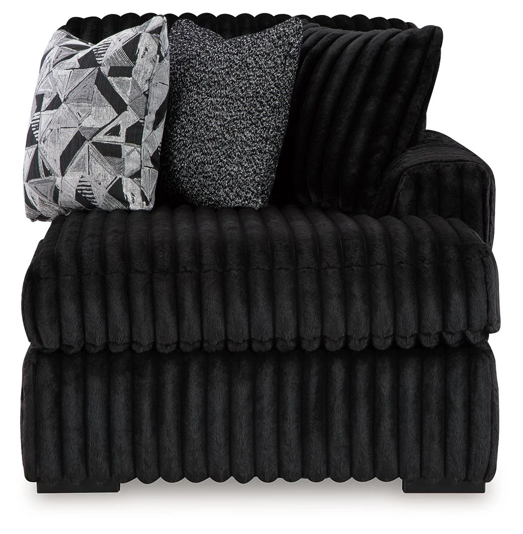 Midnight-Madness - Raf Corner Chaise - Onyx