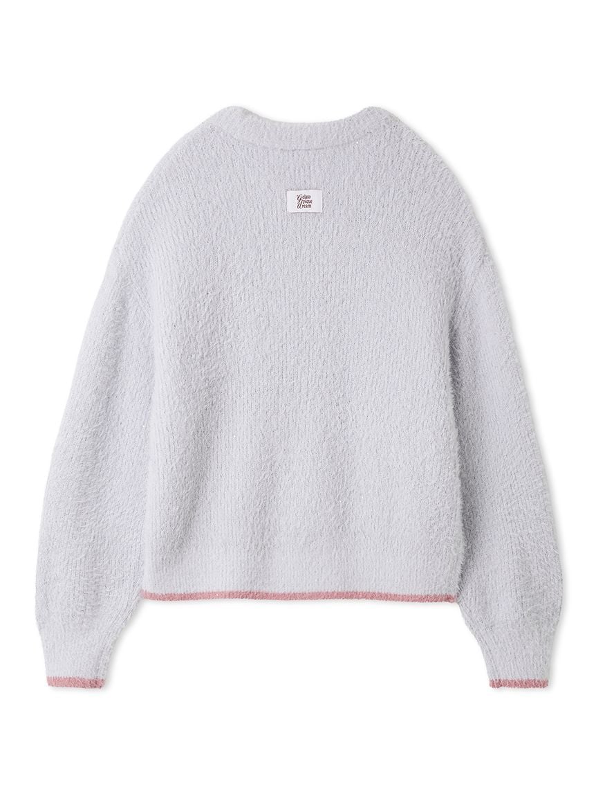 Glittering Feather Pullover