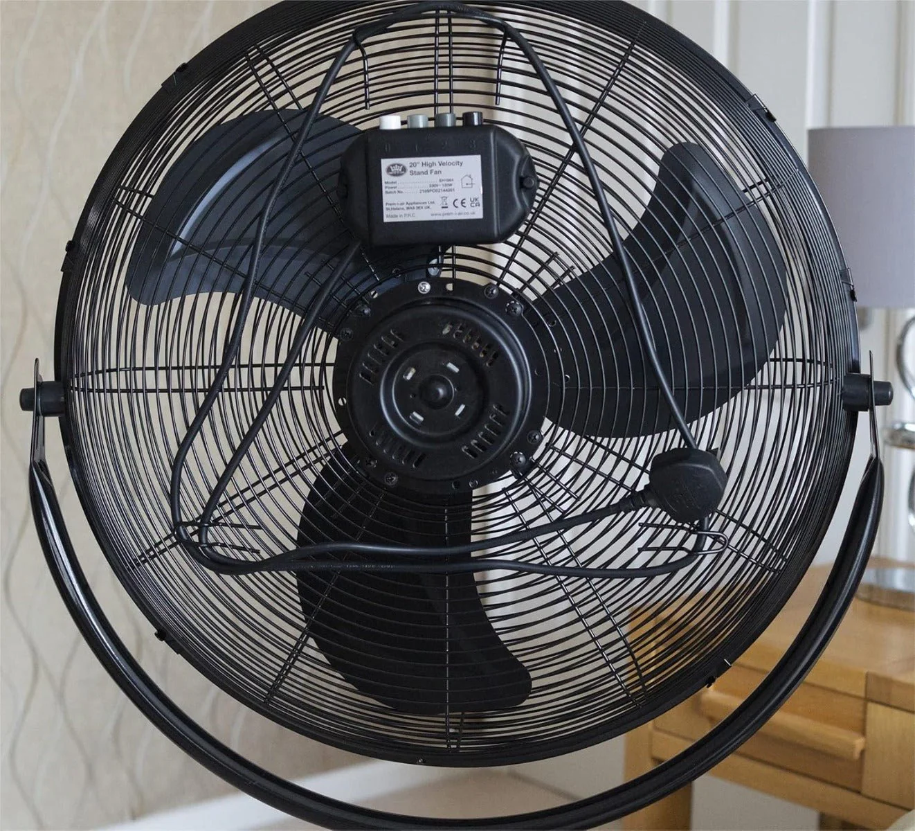 Dynastar Heavy Duty 20 inch 220 volt Fan powerful with height and speed adjustment PremIairEH1864 Fan 220v 240 volt