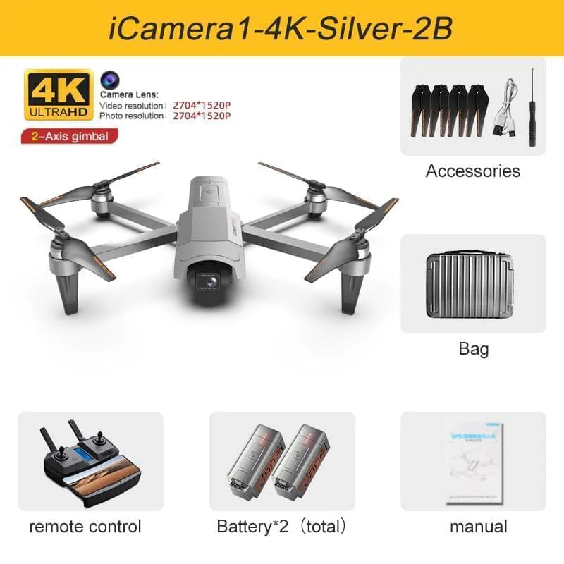 2023 New GPS Drone 4K HD Camera gps 5G Wifi Anti-Shake 2-Axis Gimabal Dron Brushless Motor 5KM RC Quadcopter Toy Gifts Professional Camera Drone