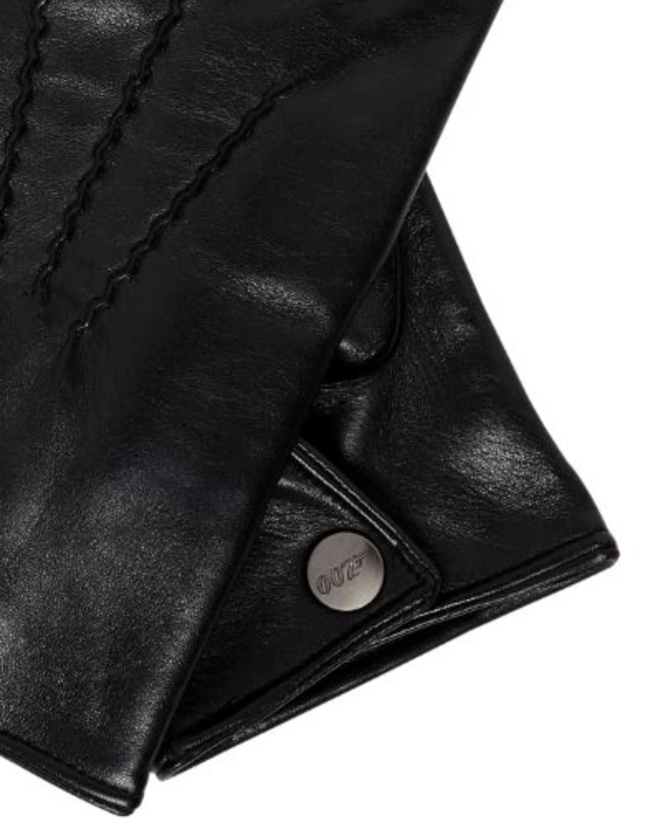 007 Leather Cashmere Lined Gloves Black