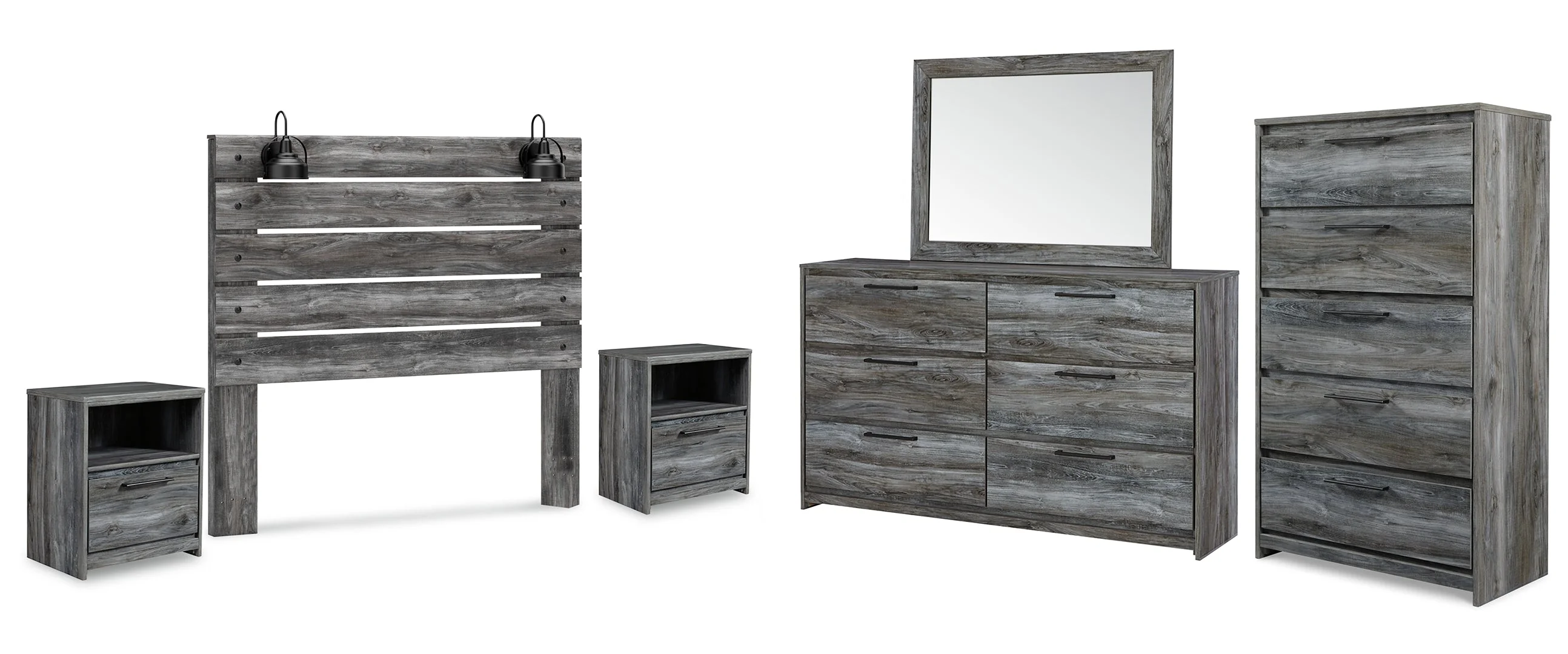 Baystorm Grey Panel Bedroom Set