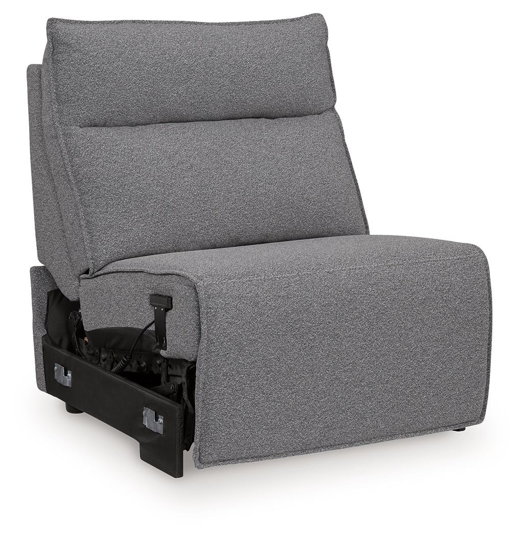 ModMax II - Power Armless Recliner With Adjustable Headrest - Salt And Pepper
