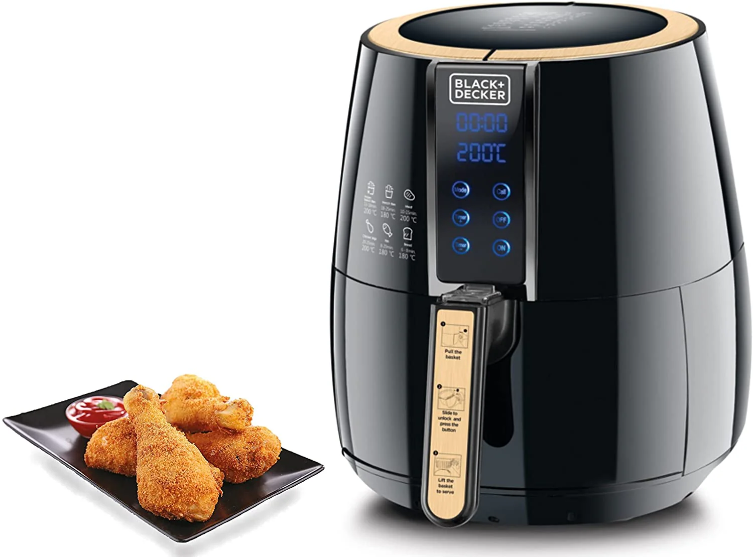 Black and Decker 220 volt Digital Air Fryer AF400-B5 4 Liter Air Fryer 220V 240 Volts 50 hz