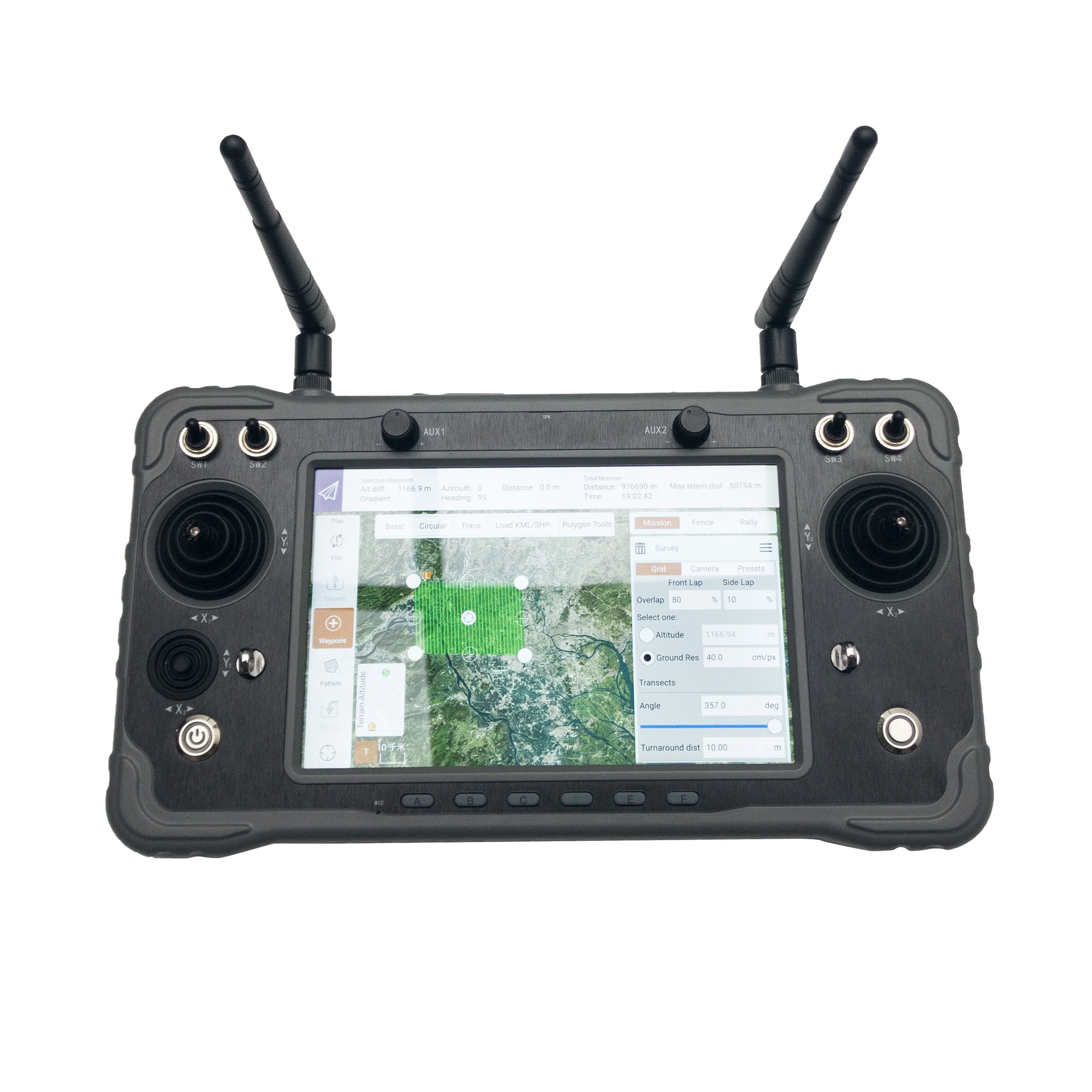 CUAV Black H16 HD 10km Video Transmission Telemetry - Agriculture Spraying HDMI RC Drone Parts Mapping Remote Controller