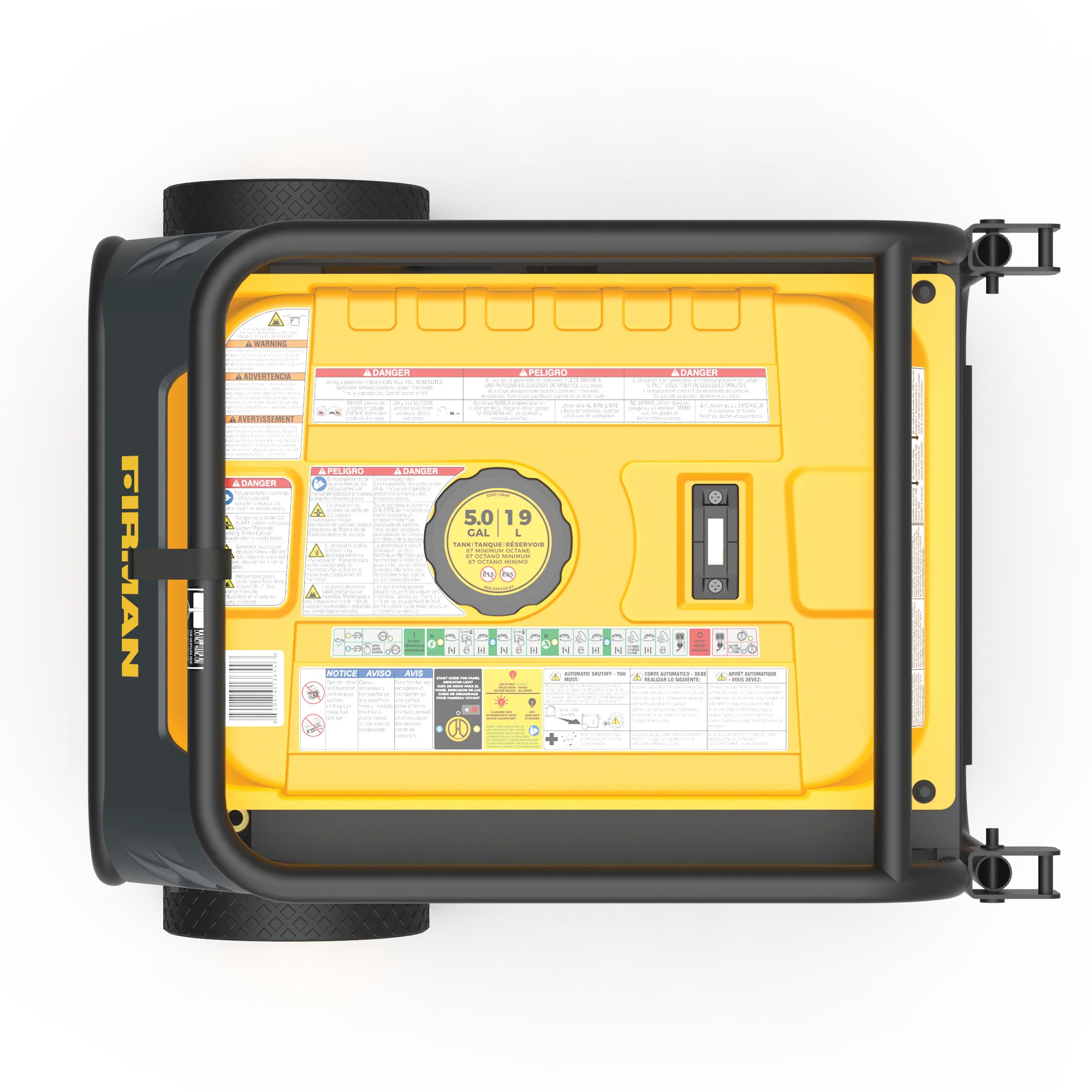Dual Fuel 4550W Portable Generator Electric Start with CO Alert