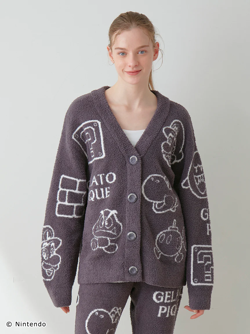 SUPER MARIO™️ WOMENS Baby Moco Character Patterned Jacquard Cardigan
