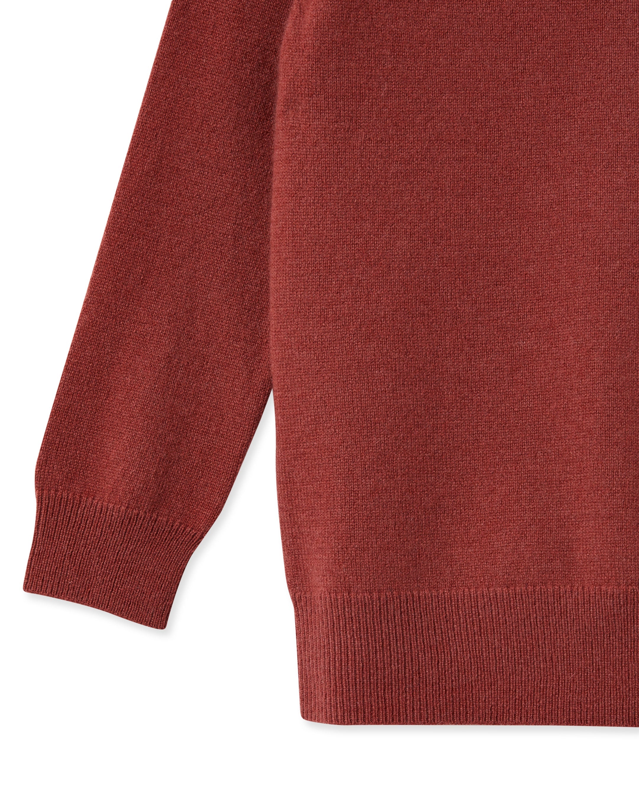 Boys Round Neck Cashmere Sweater Brick Red