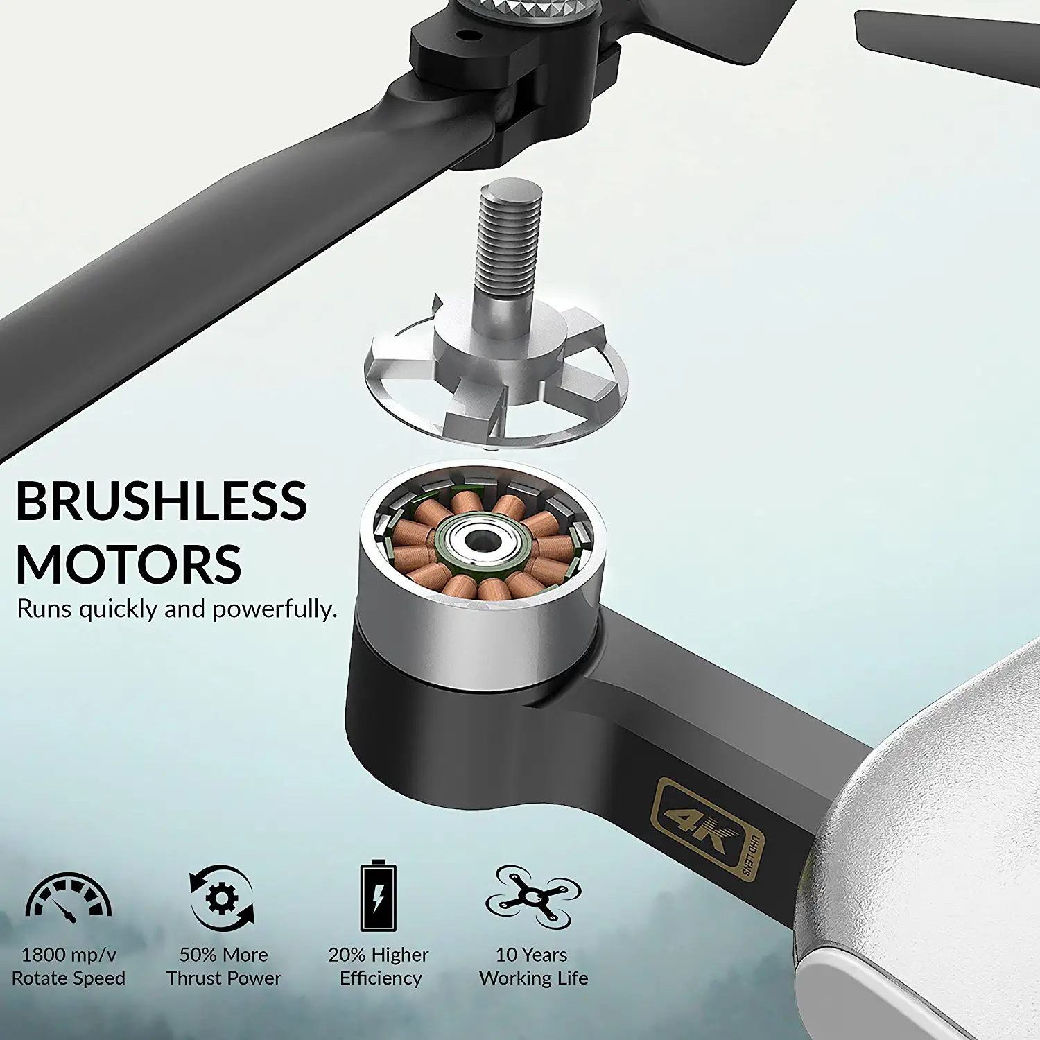 Contixo F30 Drone - for Kids & Adults WiFi 4K HD UHD Camera and GPS, FPV Quadcopter for Beginners, Foldable mini drone, Brushless Motor, Follow Me, Two Batteries and Carrying Case Included Professional Camera Drone