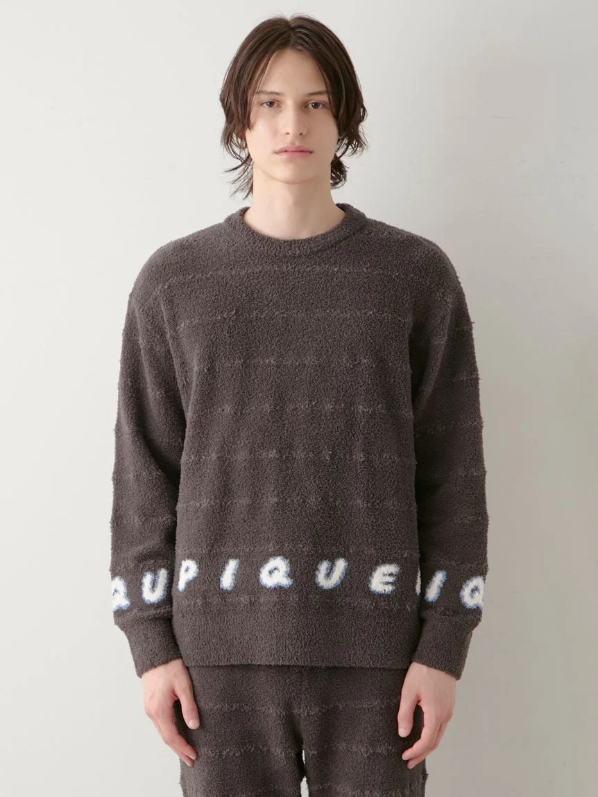 Night & Sweets MENS Baby Moco Pique Logo Jacquard Pullover