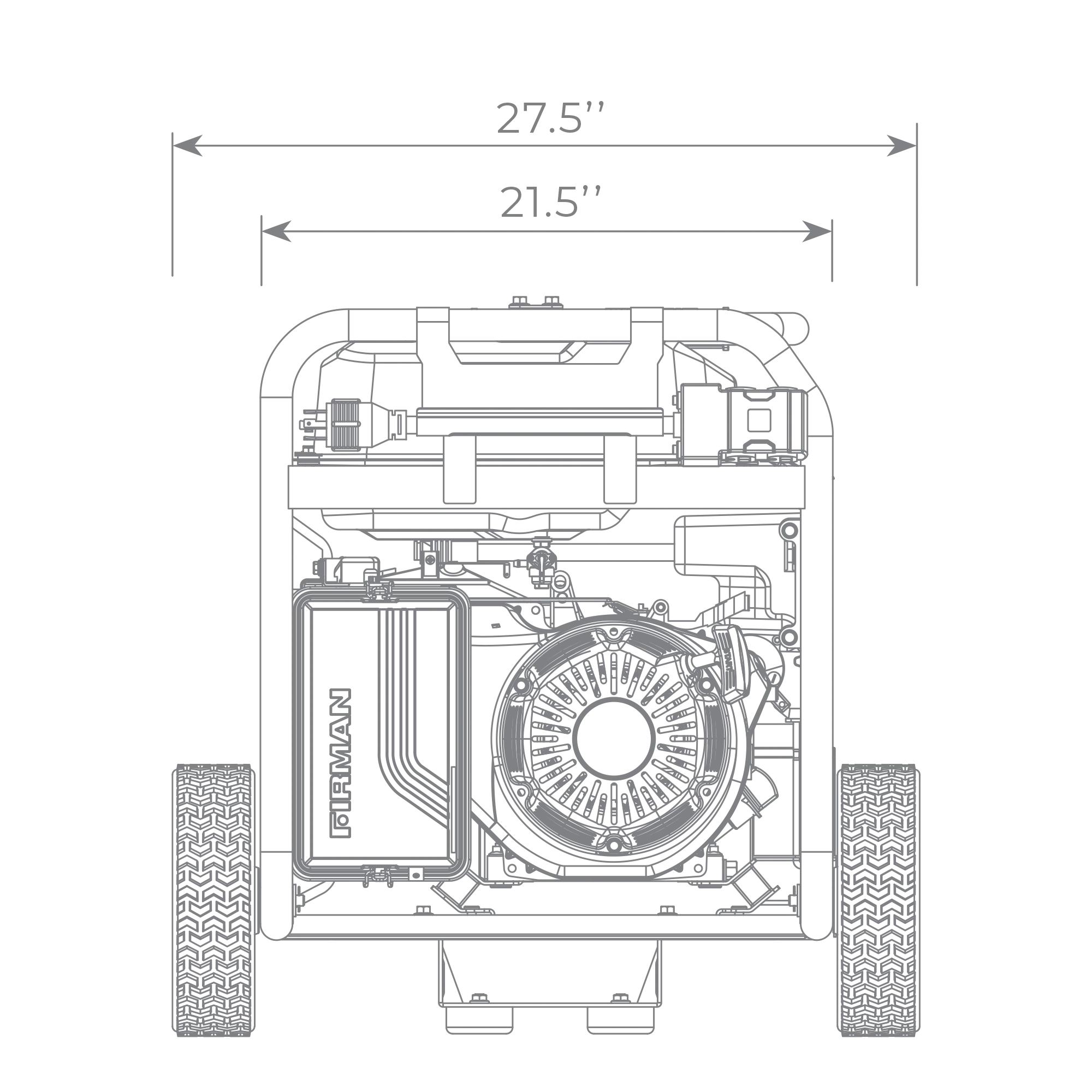 Dual Fuel 5700W Portable Generator Recoil Start 120/240V
