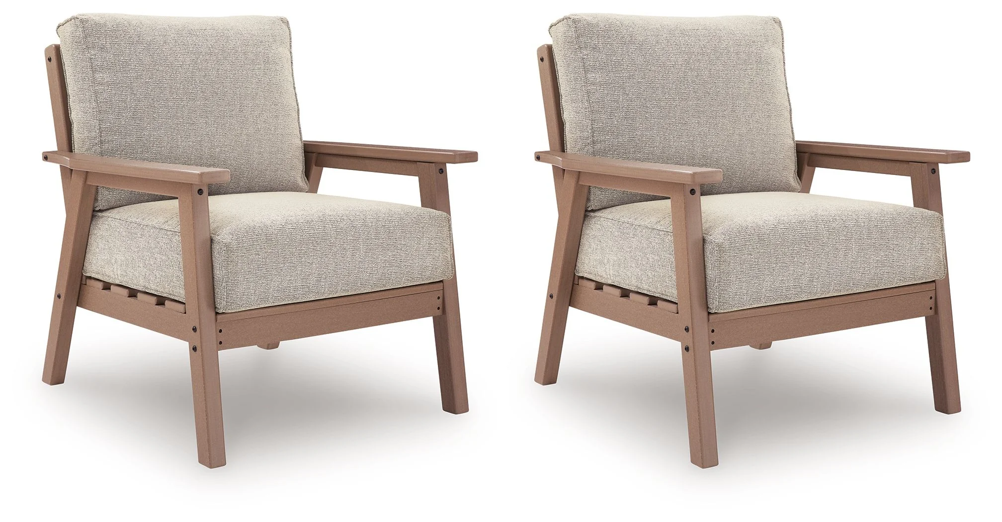 Grover Beach - Lounge Chair With Cushion (Set of 2) - Driftwood