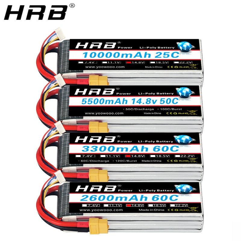 2PCS HRB Lipo Battery 2S 3S 4S 6S 11.1V 14.8V 5000mah 6000mah 3300mah 4000mah EC5 T PLUG XT60 RC Parts