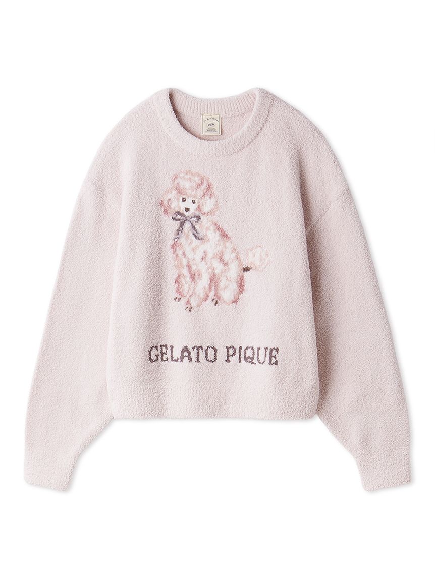 Ribbon Poodle Jacquard Pullover