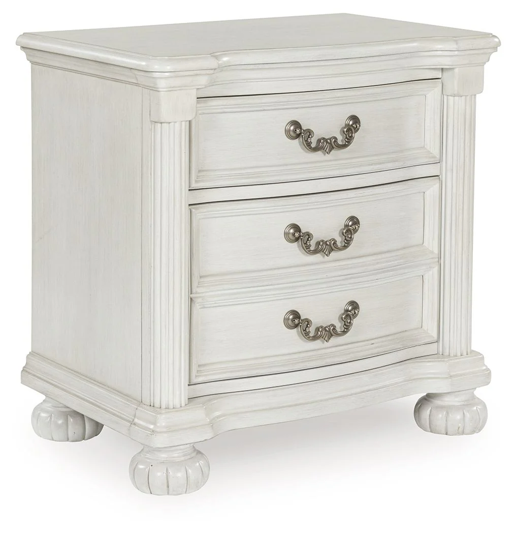 Montelaine - Three Drawer Night Stand - Antique White