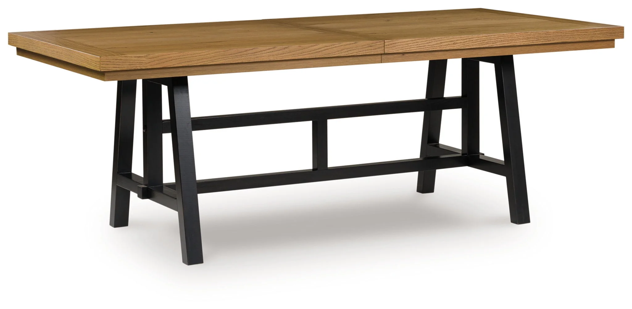 Galliden - Rectangular Dining Room Extension Table - Black / Brown