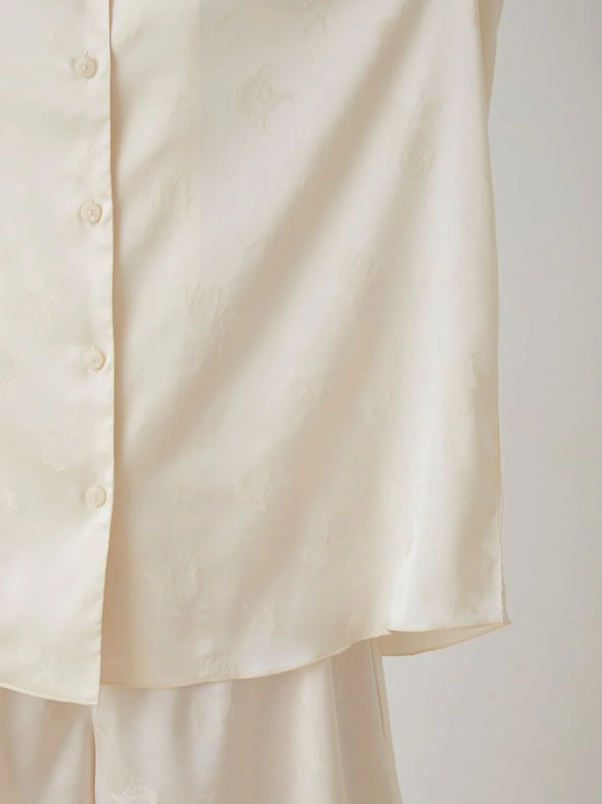 Flower Satin Pajama Sleep Shirt