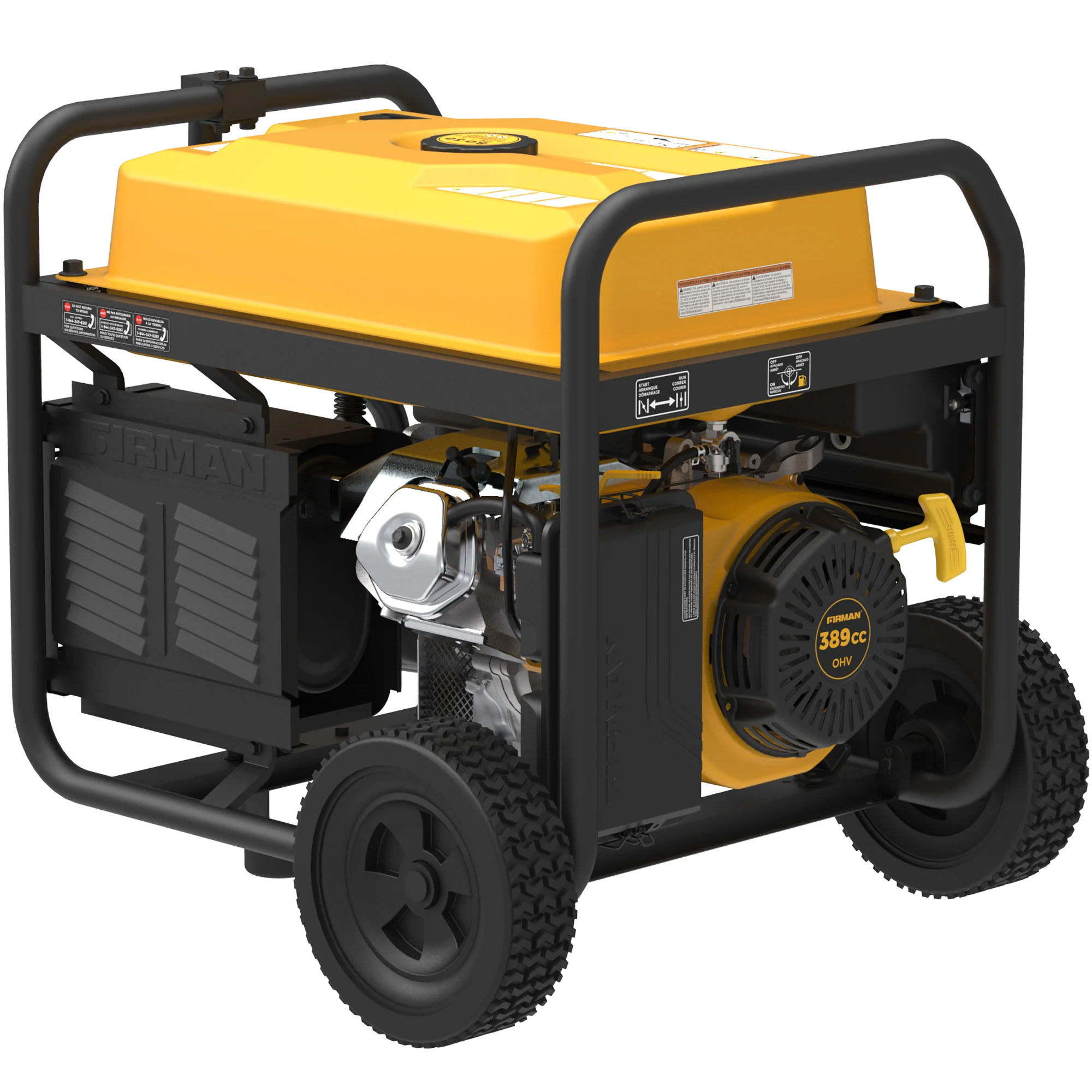 Gas Portable Generator 8375W Recoil Start 120/240V With CO Alert