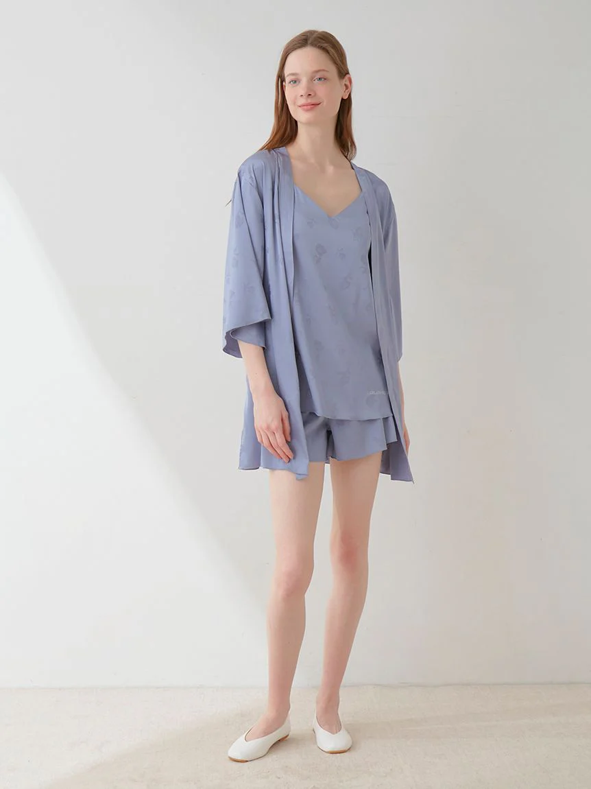 Satin Flower Jacquard Camisole Top