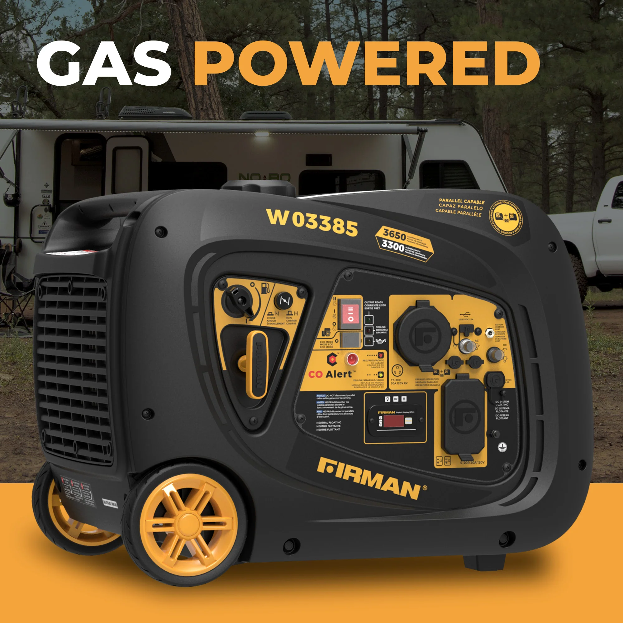 INVERTER PORTABLE GENERATOR 4125W WITH CO ALERT