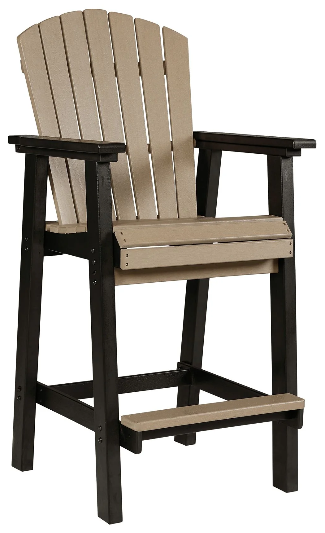 Fairen Trail - Tall Barstool (Set of 2) - Black / Driftwood