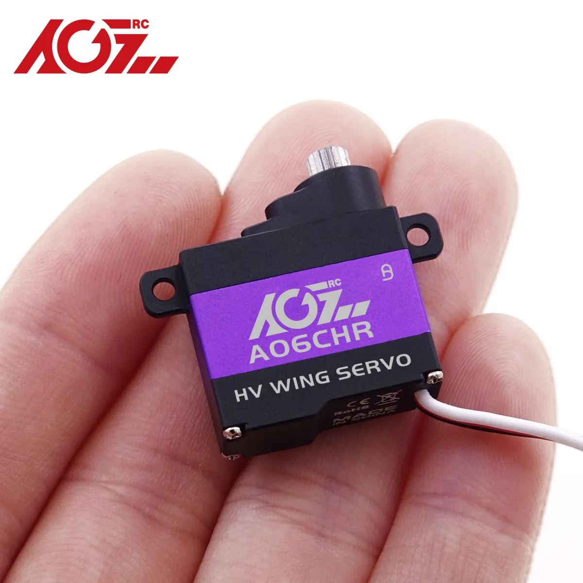 AGFRC A06CHR - Metal Gears 3kg High Torque Coreless Motor Micro Wing Servo Ideal For Small Size  Airplane F3P GLD Glider Sailplane