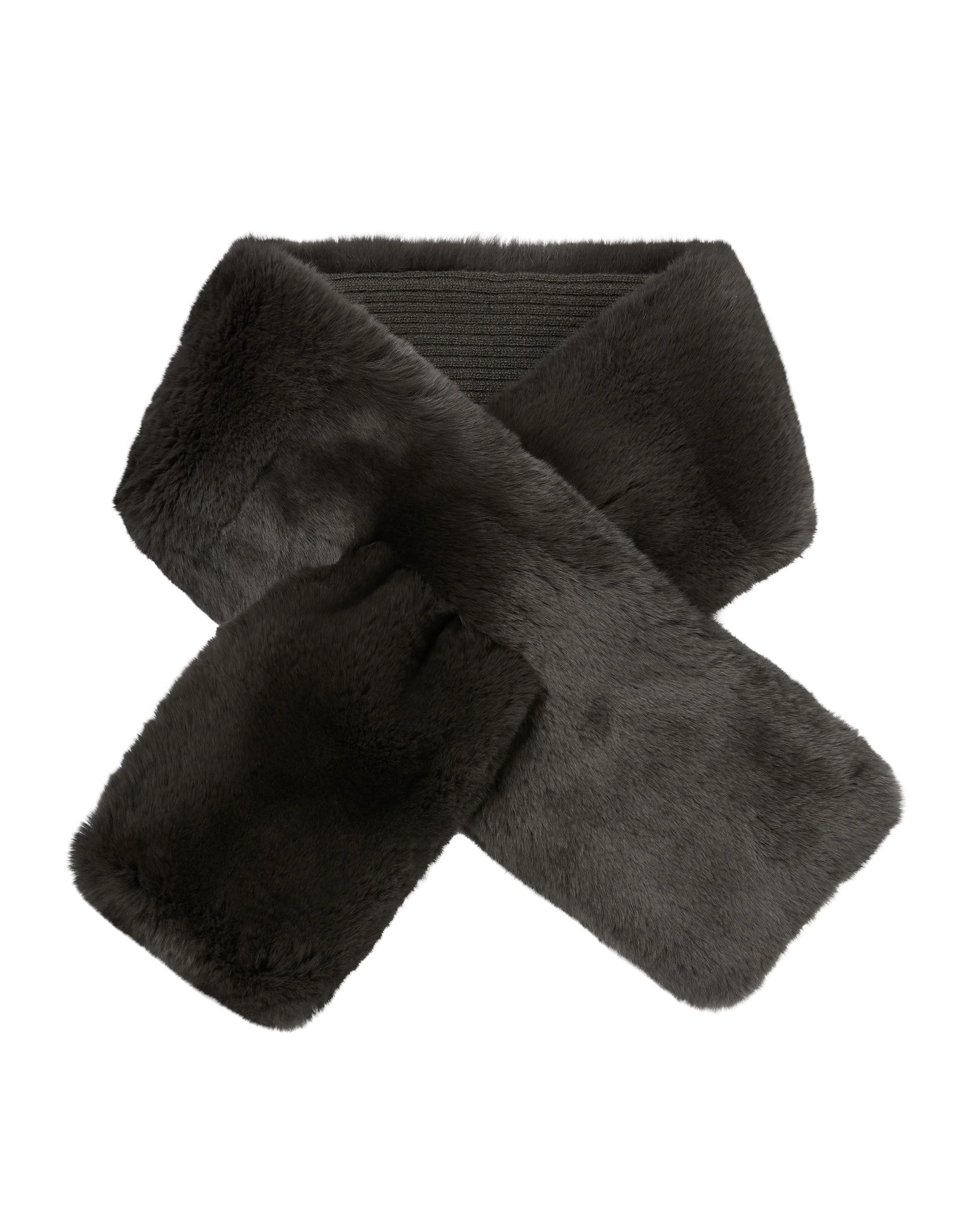 Unisex Fur Neckwarmer Arabica Khaki Green