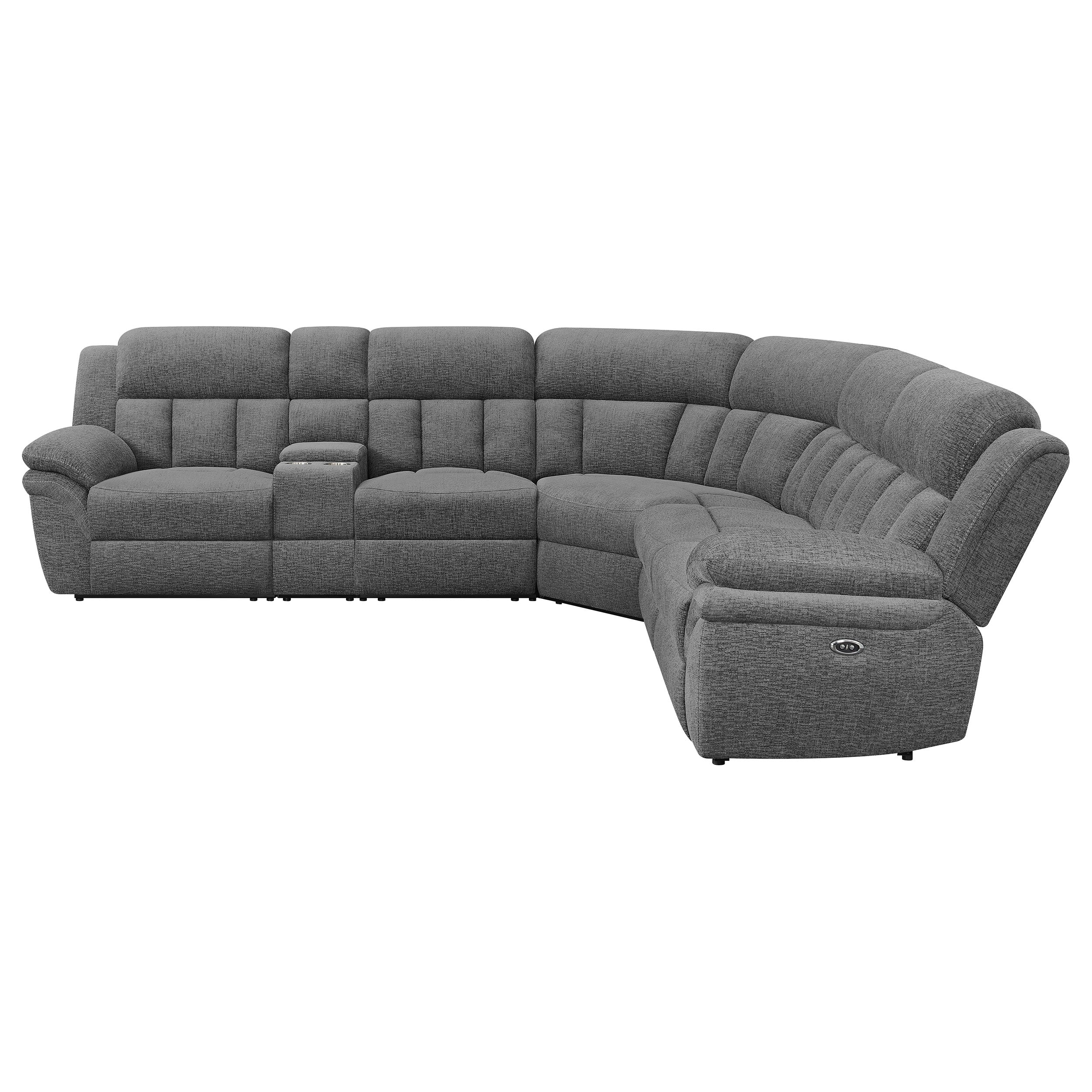 Bahrain  Modular Power Reclining Sectional Charcoal