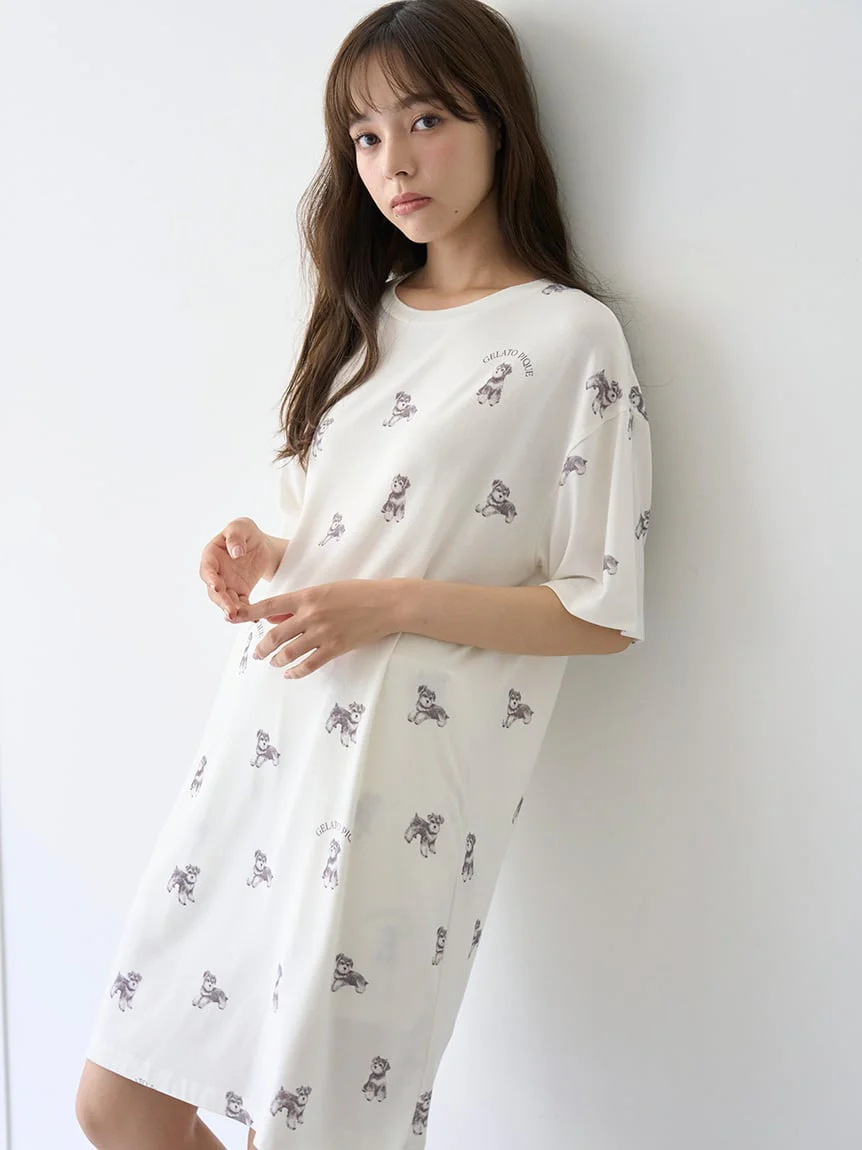 Summer Schnauzer Cut-and-sew Dress