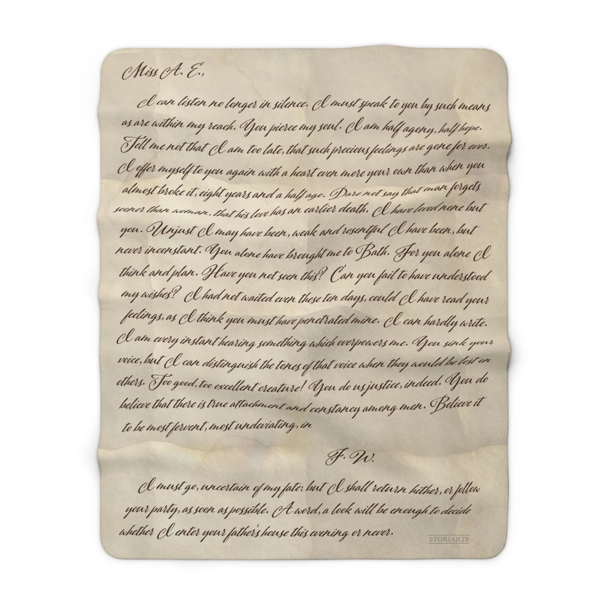 Persuasion Sherpa Fleece Book Blanket