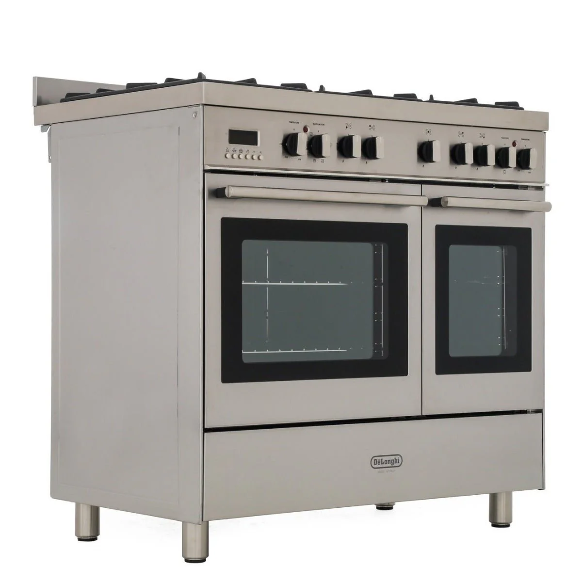 Delonghi DT906/220/RDF Professional 36 Inch Stainless Steel Gas range with 5 Burner and 2 Ovens  Made in Italy  220 v  240 volts 50 hz