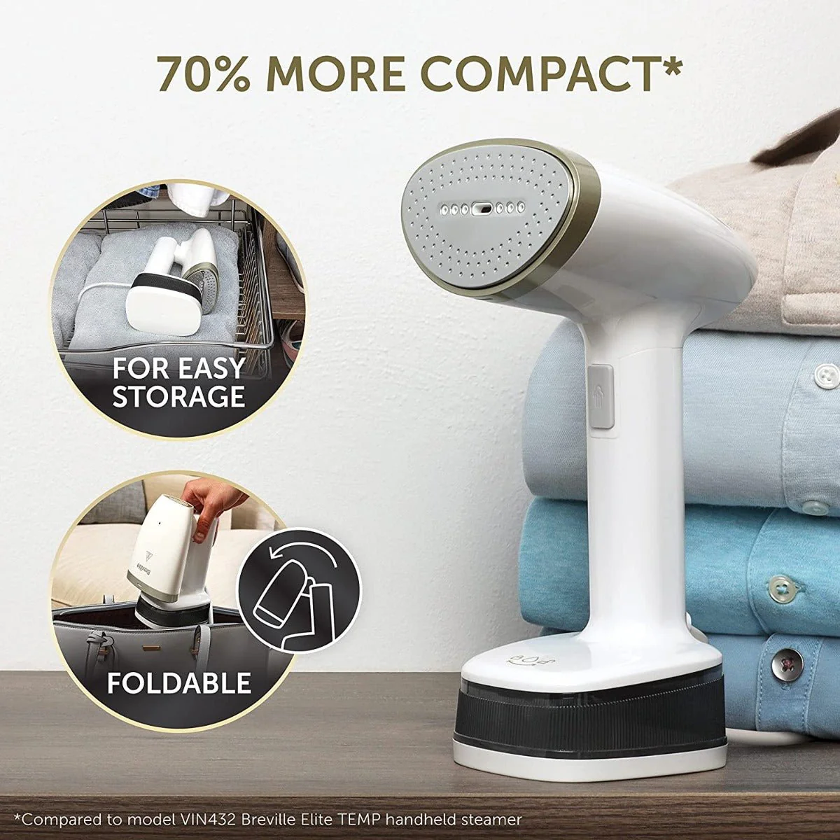 Breville 220 volts Garment steamer Steam Iron handheld 220v 240 volt clothes steamer travel bag included fast heat up 1400w