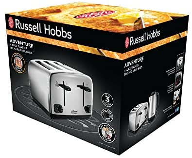 Russell Hobbs 24090 220 volt 4 Slice Toaster Stainless Steel 220v 240 volts 50 hz