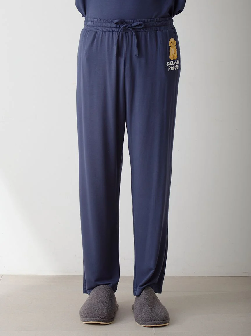 Men's DOG One-point Print long pants