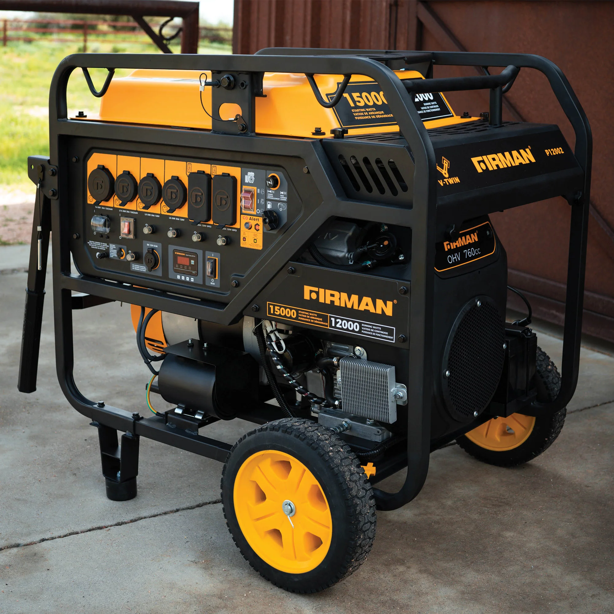Gas Portable Generator 15000W Electric Start 120/240V with CO Alert