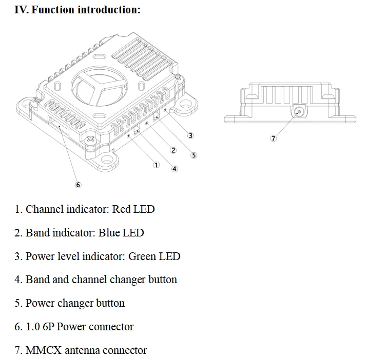 5.8G 3W VTX - Long Range Transmitter FPV 25mW/1000mW/2000mW/3000mW Switchable Transmitter for FPV drone