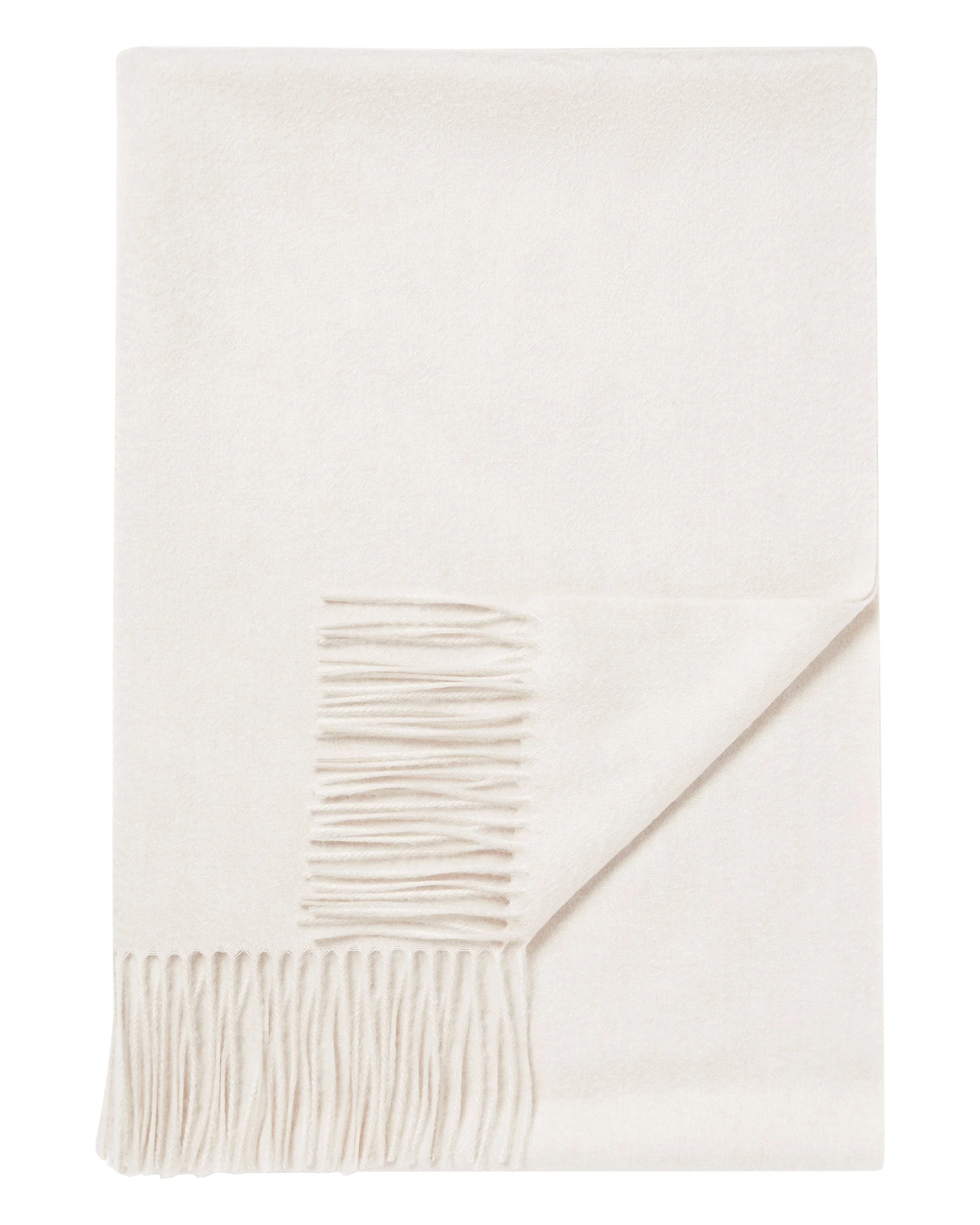 Women's Woven Cashmere Shawl Ecru White