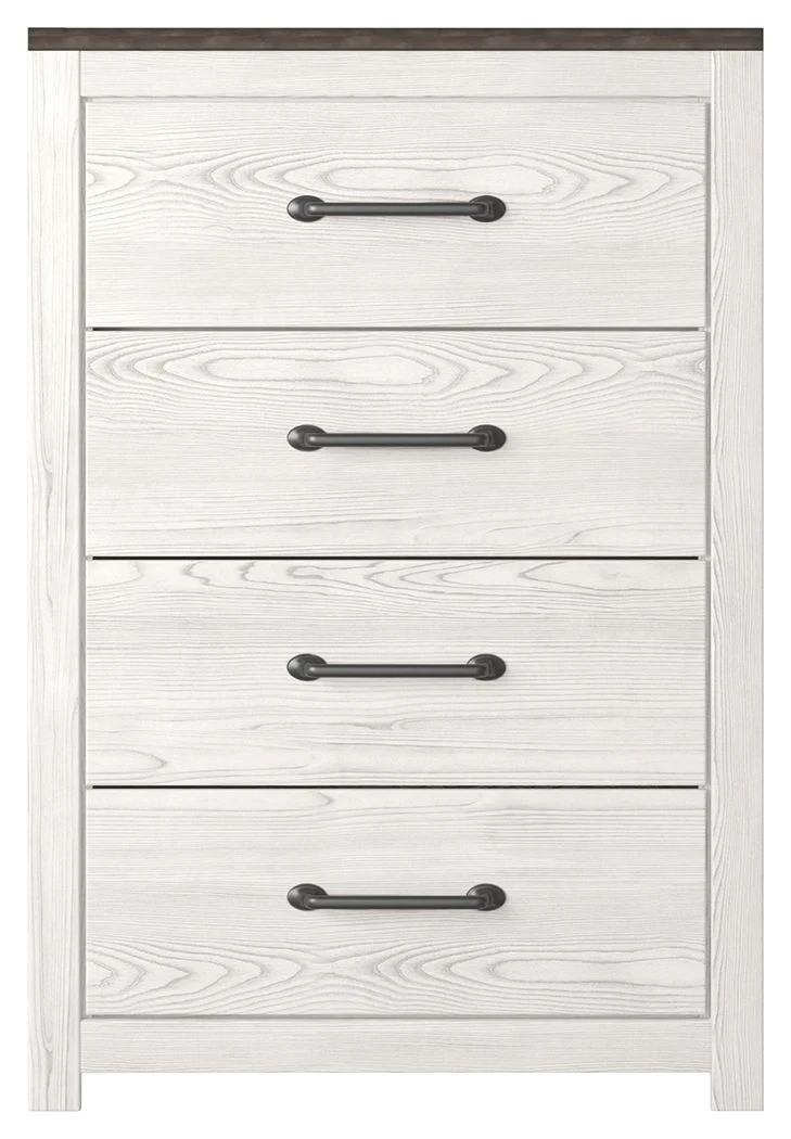 Gerridan - Four Drawer Chest - White / Gray