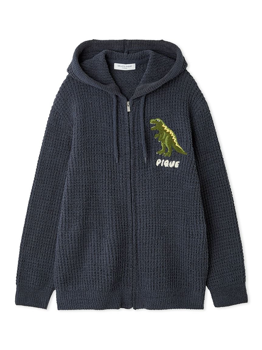 Mens Waffle Dinosaur Hoodie