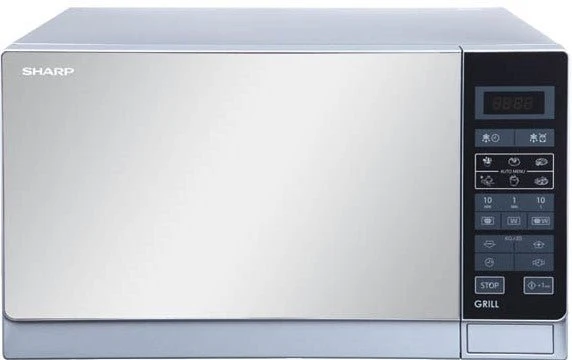 Sharp R-75MT 25 Liter SILVER  Microwave Oven With Grill for 220 Volts, 50hz