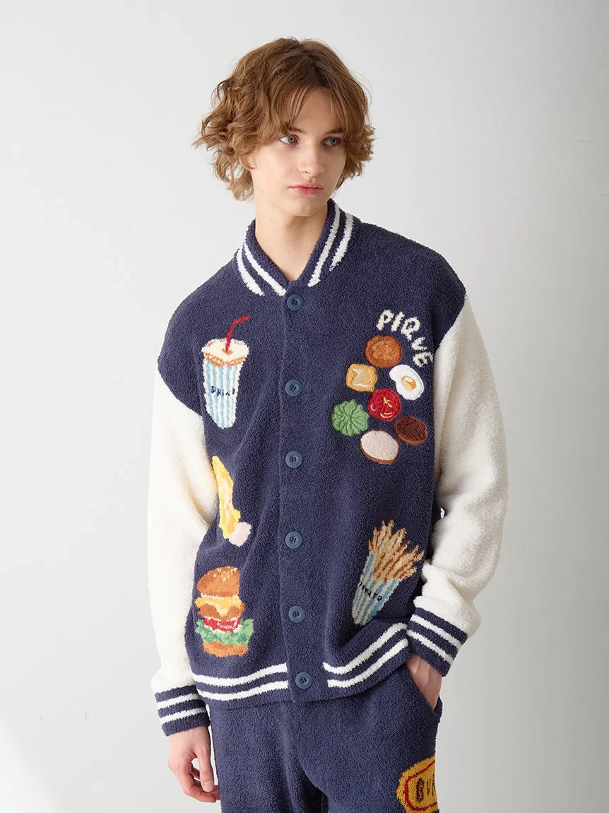 [Hirano Toshiyuki] Men's Powder Hamburger Jacquard Blouson